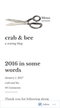 Mobile Screenshot of crabandbee.com